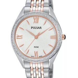 Pulsar Women’s Japanese-Quartz Watch with Stainless-Steel Strap, Silver